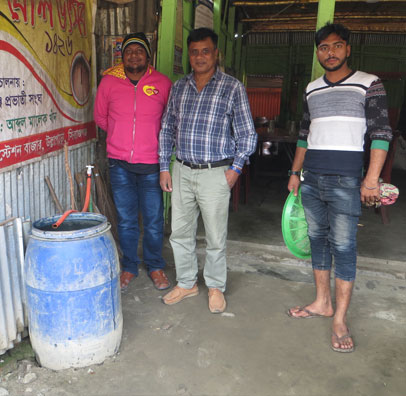 Wasserleitung im Joghurtladen